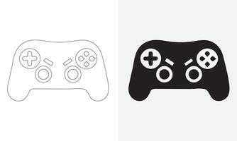 controle de video game ícone configuração. ícone do uma controlador para vídeo jogos. vetor ilustração do uma jogos console ícone, plano coleções símbolo placa