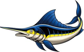 vetor ilustração do peixe-espada para fisihing crachá
