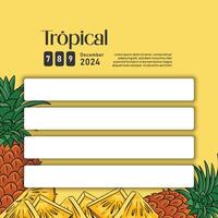 indonésio tropical frutas disposição idéia para poster folheto vetor