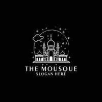 ai gerado mesquita logotipo Projeto com islâmico criativo conceito vetor