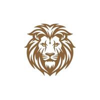 ai gerado leão cabeça logotipo ícone.premium rei animal placa. vetor ilustração.
