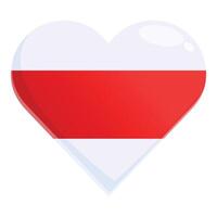 coração bielorrússia símbolo ícone desenho animado vetor. bandeira gráfico vetor