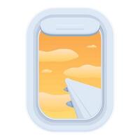 manhã avião janela ícone desenho animado vetor. Projeto descobrir vetor