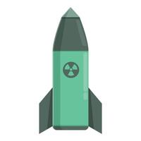 explosivo nuclear bombear ícone desenho animado vetor. Perigo nuke vetor