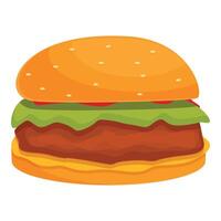 Hamburger ícone desenho animado vetor. hamburguer Comida vetor
