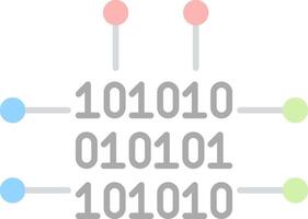 binário código plano luz ícone vetor