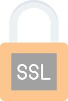 ssl plano luz ícone vetor