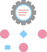 fluxo de trabalho plano luz ícone vetor