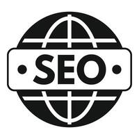 global seo mercado ícone simples vetor. classificação plataforma vetor