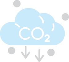 co2 plano luz ícone vetor