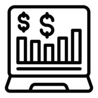 Treinamento digital ícone esboço vetor. carreira Academia vetor