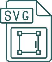 SVG Arquivo formato linha gradiente verde ícone vetor