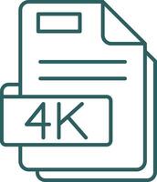 4k linha gradiente verde ícone vetor