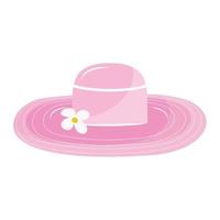 ícone de acessório feminino de chapéu rosa vetor