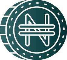 namecoin glifo gradiente verde ícone vetor