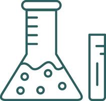 ícone de gradiente de linha de química vetor