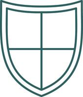 ícone de gradiente de linha de escudo vetor