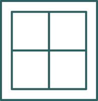 ícone de gradiente de linha de janela vetor