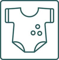 ícone de gradiente de linha de roupas de bebê vetor