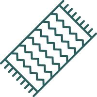 ícone de gradiente de linha de toalha de praia vetor