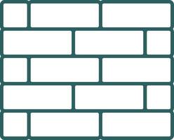 ícone de gradiente de linha brickwall vetor