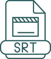 srt linha gradiente ícone vetor