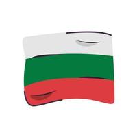 ícone isolado do país com bandeira da bulgária vetor