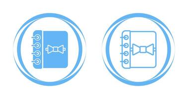 caderno com fita vetor ícone