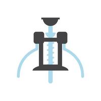 ícone isolado de ferramenta de saca-rolhas de vinho vetor