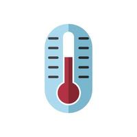 ícone isolado de medição de temperatura de termômetro vetor