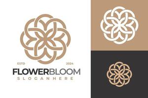 elegante flor flor logotipo Projeto vetor modelo