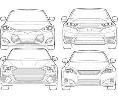 conjunto do carro isolado ilustração, vetor linha arte, transporte vetor pacote, Esportes carro, moderno carro, carro conceito, linha vetor.