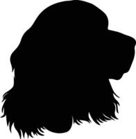 Inglês Cocker spaniel Preto silhueta vetor