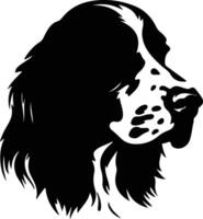 Inglês springer spaniel Preto silhueta vetor