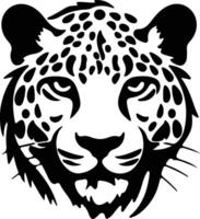 neve leopardo silhueta retrato vetor
