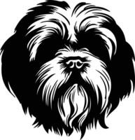 shih tzu silhueta retrato vetor