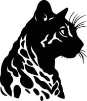 Califórnia salpicado de lantejoulas gato silhueta retrato vetor