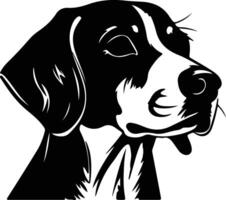 beagle silhueta retrato vetor
