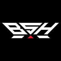 bsh carta logotipo vetor projeto, bsh simples e moderno logotipo. bsh luxuoso alfabeto Projeto