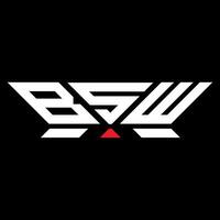 bsw carta logotipo vetor projeto, bsw simples e moderno logotipo. bsw luxuoso alfabeto Projeto