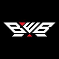 bwb carta logotipo vetor projeto, bwb simples e moderno logotipo. bwb luxuoso alfabeto Projeto