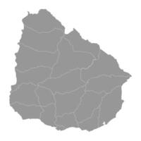 Uruguai mapa com administrativo divisões. vetor ilustração.
