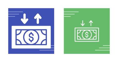 ícone de vetor de fluxo de caixa