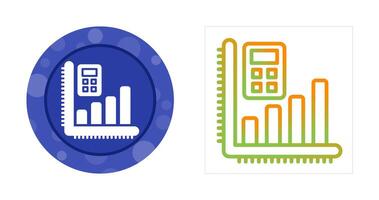 calculadora com gráfico vetor ícone