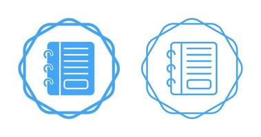 ícone de vetor de bloco de notas