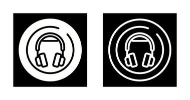 fones de ouvido círculo vetor ícone