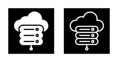 ícone de vetor de armazenamento em nuvem