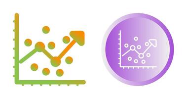 ícone de vetor de análise de regressão