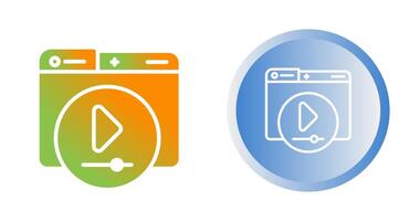 ícone de vetor de player de vídeo