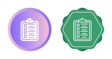 ícone de vetor de lista de verificação da área de transferência